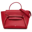 Bolso satchel mini con cinturón Celine rojo - Céline
