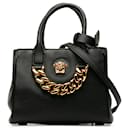 Bolso satchel pequeño con cadena La Medusa de Versace negro