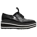 Tamanho Brogues Prada Preto e Branco com Plataforma 38