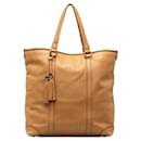 Tan Gucci Large Leather Marrakech Tote