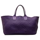 Grand sac cabas violet Bottega Veneta Intrecciato Cabat