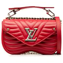 Rote Louis Vuitton New Wave Kettentasche MM Umhängetasche