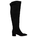 Gianvito Rossi Rolling Knee-High Boots in Black Suede
