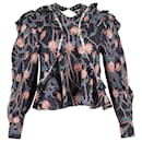 Isabel Marant Crew Neck Blouse in Floral Print Cotton