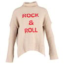 Zadig and Voltaire Alma 'Rock and Roll' Turtleneck Sweater in Beige Wool - Zadig & Voltaire