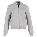 Acne Studios Azura Bomber Jacket in Grey Wool