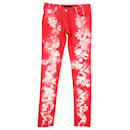 Isabel Marant Tie-Dye Jeans in Red Cotton
