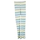 Missoni Zigzag-Pattern Trousers in Blue Cotton