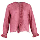 Blusa Isabel Marant de bolinhas em algodão rosa