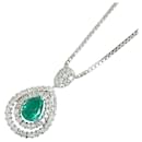 Other Platinum Teardrop Emerald Necklace Metal Necklace in Excellent condition - & Other Stories