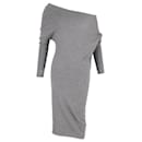 Schulterfreies Kleid aus grauem Kaschmir von Tom Ford