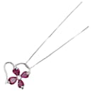 [LuxUness] 18Collier K Ruby Flower Motif Collier en métal en excellent état - & Other Stories
