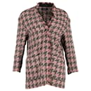 Giacca Isabel Marant in tweed pied de poule in lana rossa