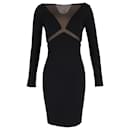 Emilio Pucci Mesh Cut-Out-Kleid aus schwarzer Baumwolle