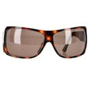 Chanel Tortoise Crystal CC Logo Sunglasses in Brown Plastic