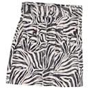 Zimmermann Zebra Print Mini Skirt in Black and White Linen