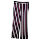 Joseph Striped Wide-Leg Pants in Multicolor Silk