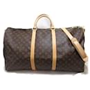 Louis Vuitton Keepall Bandouliere 60 Canvas Travel Bag M41412 in good condition