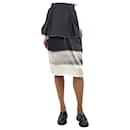 Falda midi con capas forradas y rayas diplomáticas multicolor - talla UK 6 - Maison Martin Margiela
