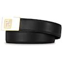 Fendi Ceinture en cuir noir FF