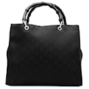 Gucci GG Nylon Bamboo Handbag Canvas Handbag 002 1010 in good condition