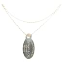 Tiffany & Co Return To Tiffany Oval Tag Necklace Metal Necklace in Good condition
