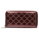 Gucci Guccissima Patent Leather Lovely Heart Zip Around Wallet Leather Long Wallet 308005 in good condition