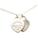 Tiffany & Co Return To Tiffany Double Heart Tag Necklace Metal Necklace in Good condition