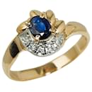 [Luxus] 18k Gold & Platin Diamant Saphir Ring Metallring in ausgezeichnetem Zustand - & Other Stories