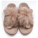 Altuzarra Boudoir ostrich feather slides sandals