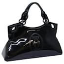 CARTIER Hand Bag Enamel Black Auth bs13851 - Cartier