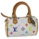 LOUIS VUITTON Monogram Multicolor Mini Speedy Hand Bag White M92645 Auth cl823A - Louis Vuitton