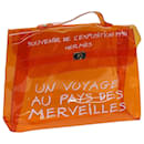 HERMES Vinyl Kelly Hand Bag Vinyl Orange Auth 72352 - Hermès