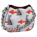 PRADA Chain Shoulder Bag Leather White Auth bs13773 - Prada