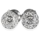 TIFFANY Y COMPAÑIA. Aretes circulares de diamantes en platino 0.75 por cierto - Tiffany & Co
