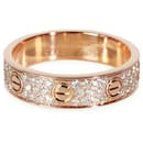 Aliança de casamento Cartier Love, Diamante Pavimentado (Rosa ouro)