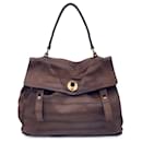 Brown Embossed Leather Muse 2 Two Satchel Bag - Yves Saint Laurent