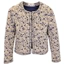 Etoile Isabel Marant Hustin Printed Quilted Jacket in Blue Cotton