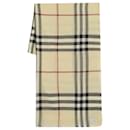 Giant Check Scarf - Burberry - Wool - Neutral