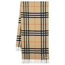 Giant Check Scarf - Burberry - Cashmere - Beige