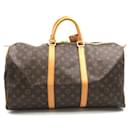 Louis Vuitton Keepall 50 Bolsa de viaje de lona M41426 en buen estado