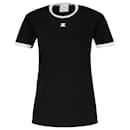 Signature Contrast T-Shirt - Courreges - Cotton - Black