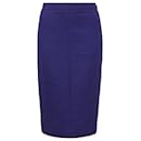 Moschino Paneled Pencil Skirt in Purple Wool