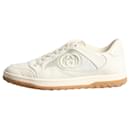 Cream embroidered logo detail trainers - size EU 37 - Gucci