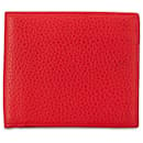 Bottega Veneta Red Leather Bifold Wallet