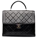 Chanel Black CC Quilted Lambskin Handbag