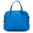 Gucci Blue Medium Calfskin Dome Satchel