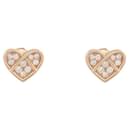 NEW POIRAY L'ATTRAPE COEUR DIAMOND ROSE GOLD EARRINGS 18K EARRING - Poiray