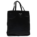 PRADA Hand Bag Satin Black Auth 72570 - Prada