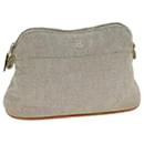 HERMES Bolide Pouch Pouch Canvas Gray Auth bs13798 - Hermès